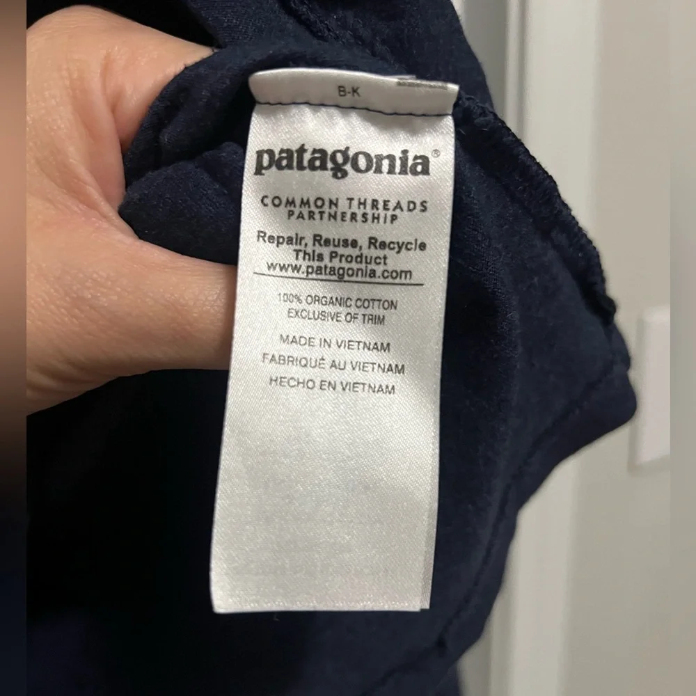 Patagonia Men’s Organic Cotton Henley Long Sleeve Shirt Navy Blue Size L Cozy - Picture 5 of 9